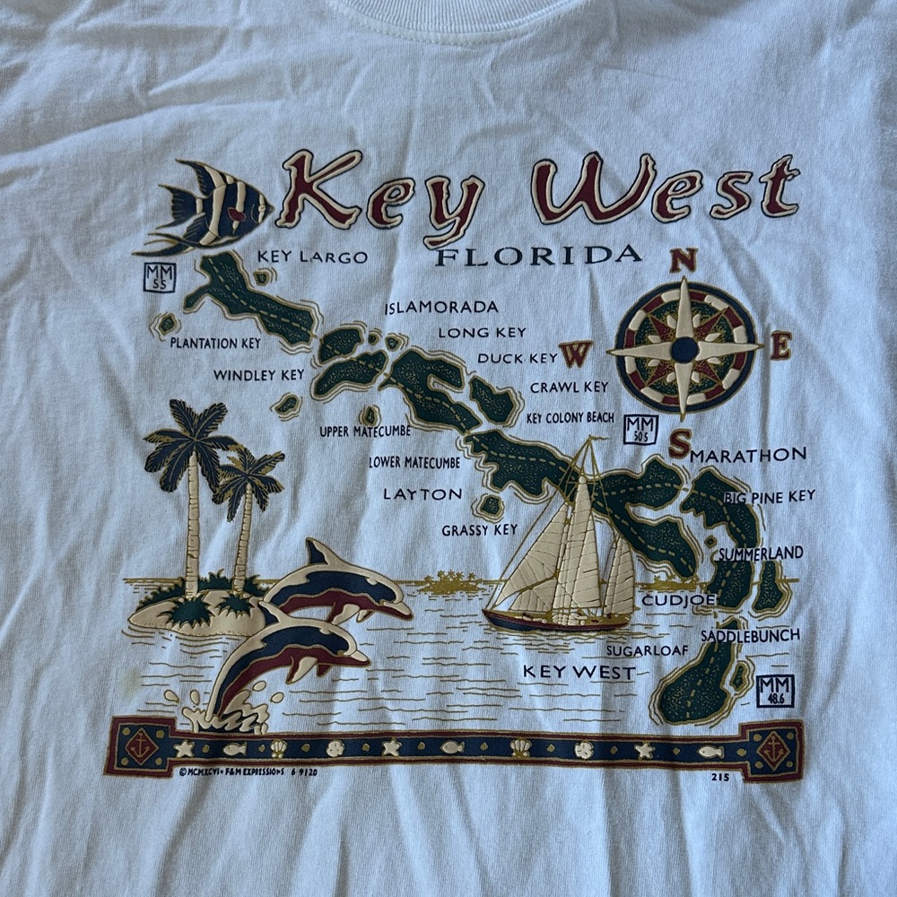 Key West Florida Graphic long Selve T-Shirt XL